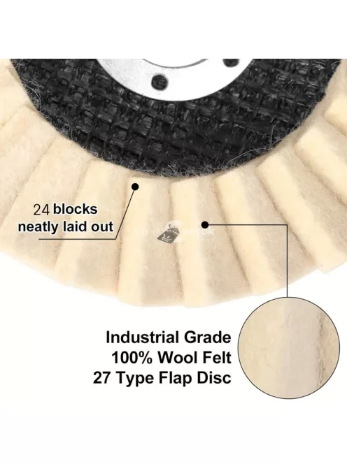 Lamellás Gyapjú Filc Polírozó Korong Sarokcsiszolóhoz