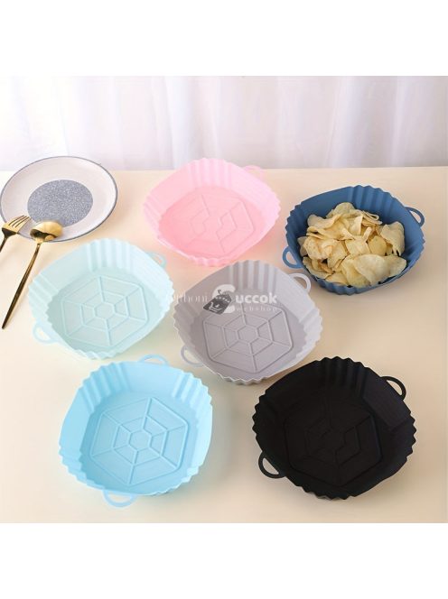 Tapadásmentes Szilikon Air Fryer Sütőforma (fekete)