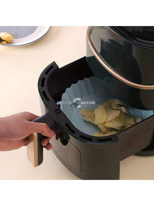 Tapadásmentes Szilikon Air Fryer Sütőforma (fekete)