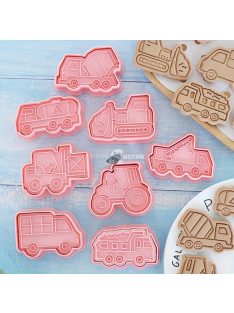 Munkagép Süteményforma, Kekszpecsét 8db