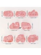 Munkagép Süteményforma, Kekszpecsét 8db