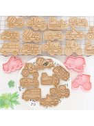 Munkagép Süteményforma, Kekszpecsét 8db