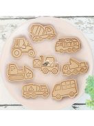 Munkagép Süteményforma, Kekszpecsét 8db