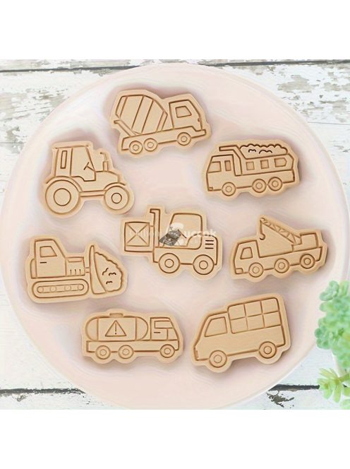 Munkagép Süteményforma, Kekszpecsét 8db