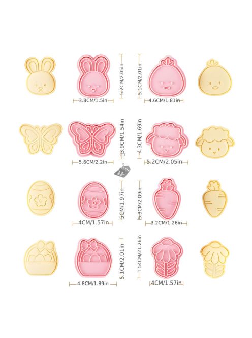 8db Húsvéti Kekszmintázó, Süteményforma