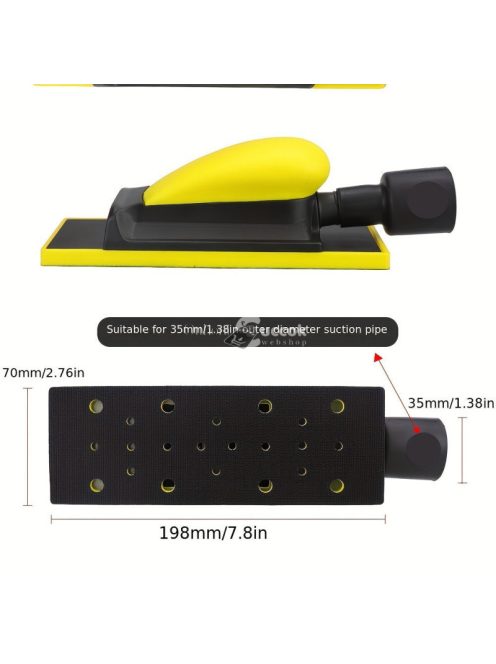 Kézi csiszolószerszám famegmunkáláshoz, 70mm