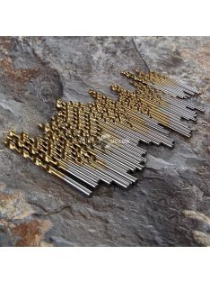   50db Titán Bevonatú HSS Nagysebességű Acél Fúrókészlet