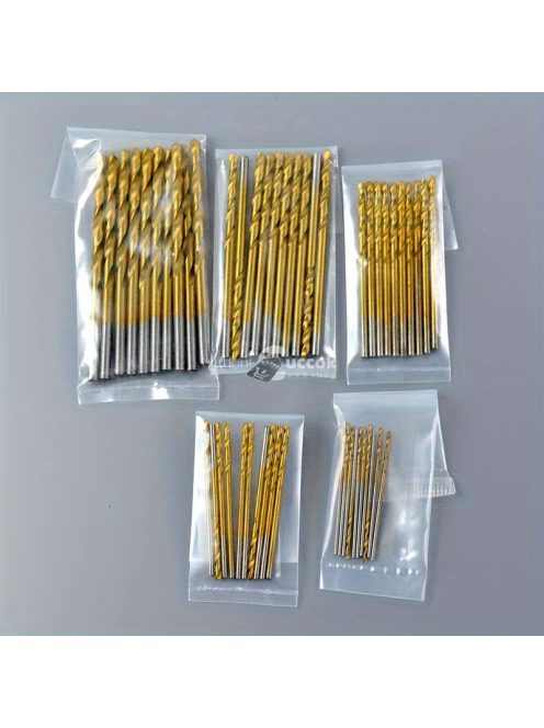 50db Titán Bevonatú HSS Nagysebességű Acél Fúrókészlet