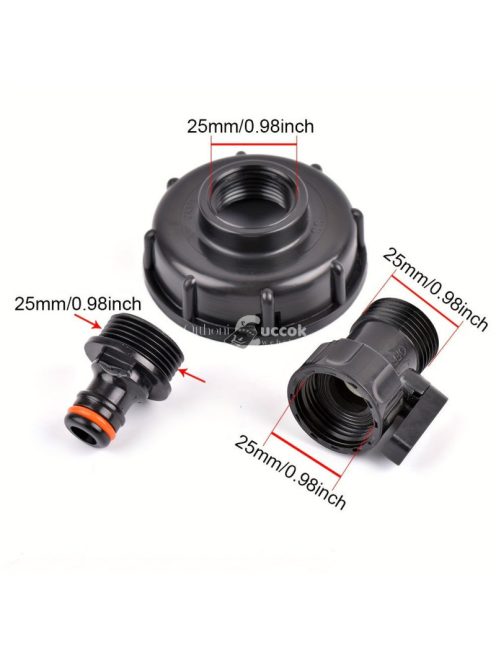 IBC Tartály Leeresztő Adapter Kerti Öntöző Csatlakozóval