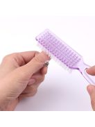 2 db/5 db Gyengéd körömkefe körömdísz portisztító portisztító kefe átlátszó műanyag nyéllel