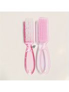 2 db/5 db Gyengéd körömkefe körömdísz portisztító portisztító kefe átlátszó műanyag nyéllel