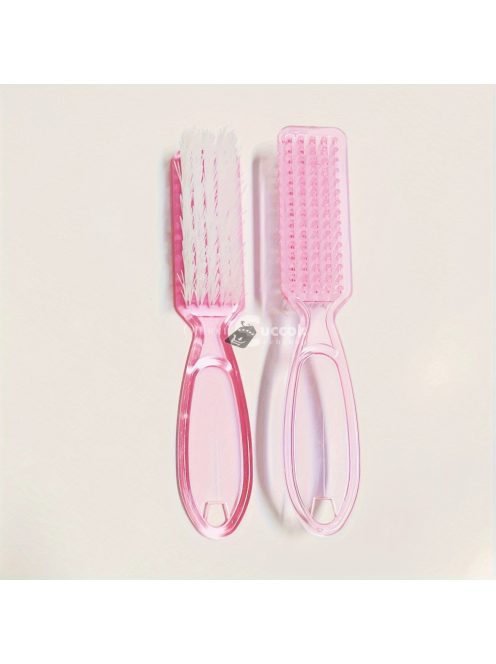 2 db/5 db Gyengéd körömkefe körömdísz portisztító portisztító kefe átlátszó műanyag nyéllel