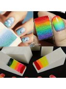 10 Db Gradient Nail Art Puha Szivacs, Nail Art Eszköz, Sminkes Szivacs, Sminkék Háromszög Alakú Szivacs