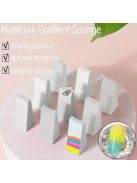 10 Db Gradient Nail Art Puha Szivacs, Nail Art Eszköz, Sminkes Szivacs, Sminkék Háromszög Alakú Szivacs