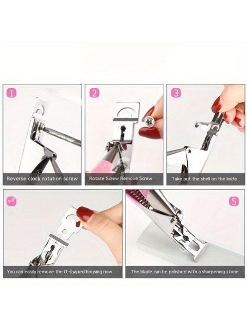 Ezüst, Rozsdamentes, U Alakú Körömvégek Körömvágó, Élvágók, Műkörömvágás Kerek/négyzet Alakú Műkörömcsúcsokhoz