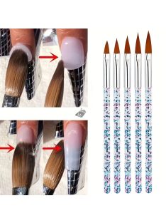   5/10db Körömdíszítő Ecsetkészlet, Gravírozó Pöttyös Rajzfestő Körömtoll, Gélfaragás Épületpöttyös Rajz Manikűr Eszköz