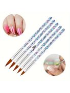 5/10db Körömdíszítő Ecsetkészlet, Gravírozó Pöttyös Rajzfestő Körömtoll, Gélfaragás Épületpöttyös Rajz Manikűr Eszköz