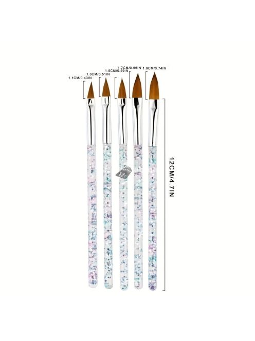 5/10db Körömdíszítő Ecsetkészlet, Gravírozó Pöttyös Rajzfestő Körömtoll, Gélfaragás Épületpöttyös Rajz Manikűr Eszköz