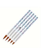 5/10db Körömdíszítő Ecsetkészlet, Gravírozó Pöttyös Rajzfestő Körömtoll, Gélfaragás Épületpöttyös Rajz Manikűr Eszköz