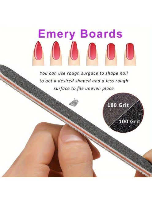 20 Db/szett Körömreszelő És Pufferkészlet, Professzionális Manikűr Eszközkészlet, Körömpufferblokk Reszelők, Gél Polírozás Csiszoló Körömápoló Eszközkészlet