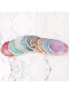 Art Nails kellékek Kerek gyanta achát kő köröm színpaletta gél lakk raklap keverő rajz festék lemez alátét