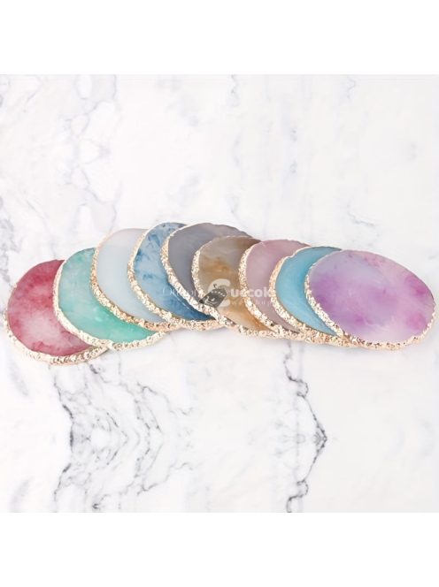 Art Nails kellékek Kerek gyanta achát kő köröm színpaletta gél lakk raklap keverő rajz festék lemez alátét