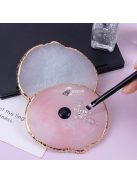 Art Nails kellékek Kerek gyanta achát kő köröm színpaletta gél lakk raklap keverő rajz festék lemez alátét