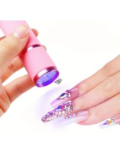   Hordozható mini zseblámpás, körömlámpa, 9 lámpaégővel a gyorsan száradó körömlakk zseléhez és fényterápiához