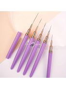 5 darabos Köröm Művészeti Ecsetkészlet - Ultra Finom Részletező Tollak Manikűrhöz & Pedikűrhöz, Szagtalan, Tökéletes a DIY Otthoni Szalonhoz