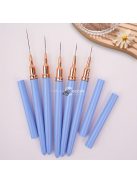 5 darabos Köröm Művészeti Ecsetkészlet - Ultra Finom Részletező Tollak Manikűrhöz & Pedikűrhöz, Szagtalan, Tökéletes a DIY Otthoni Szalonhoz