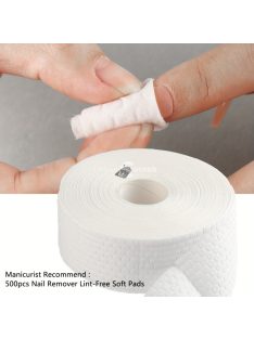   500db Manikűrösök által ajánlott körömlakklemosó kendők, szöszmentes puha párnák, körömtisztítás, gél eltávolító tamponok, szalonminőség