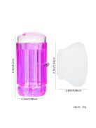 Fekete körömlakk bélyegző készlet kaparóval - Egyszerű barkács manikűr eszköz a professzionális eredményekért