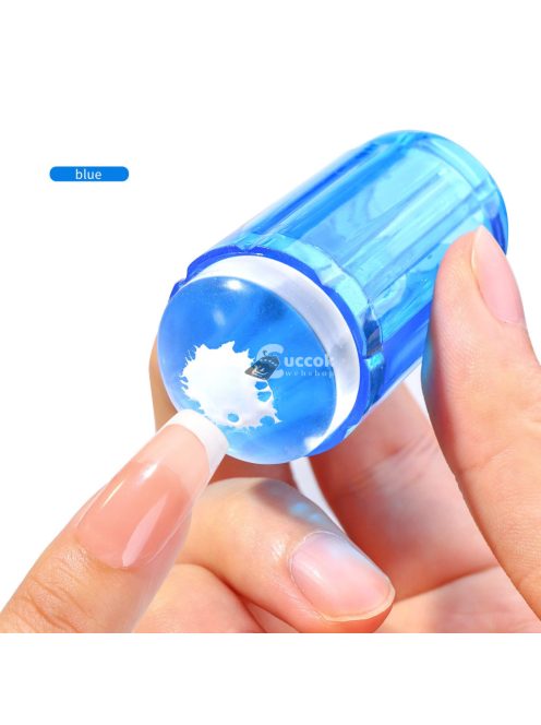 Fekete körömlakk bélyegző készlet kaparóval - Egyszerű barkács manikűr eszköz a professzionális eredményekért