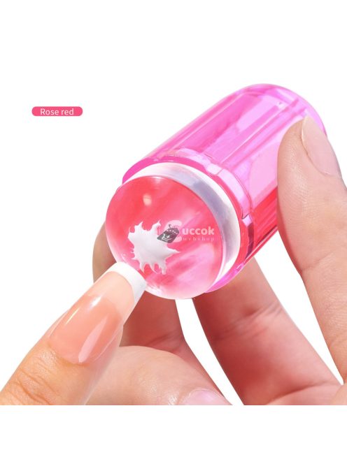 Fekete körömlakk bélyegző készlet kaparóval - Egyszerű barkács manikűr eszköz a professzionális eredményekért