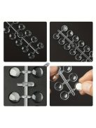 120 db átlátszó körömdíszítő tipp – tökéletes körömlakk képzéshez és gyakorló színes megjelenítéshez