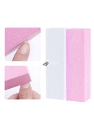 10db Rózsaszín fehér csiszoló csiszoló reszelők Blokk pedikűr manikűr ápoló szivacs körömdíszítő puffer csiszoló polírozás sértetlen körömdíszítő eszközök