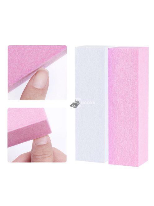 10db Rózsaszín fehér csiszoló csiszoló reszelők Blokk pedikűr manikűr ápoló szivacs körömdíszítő puffer csiszoló polírozás sértetlen körömdíszítő eszközök