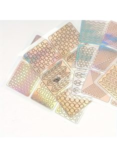   Körömmatricák, lézerrel vágott üreges matricák, 3D öntapadós körömdizájnok manikűrhöz