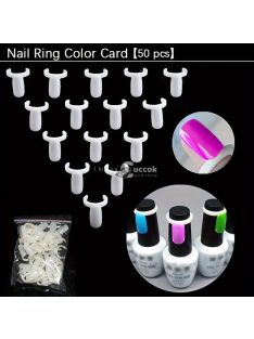   50 Db Körömlakk Színes Kijelzőkártya, Lakk UV Gél Színű Kijelző Körömdíszítő Gyűrű, Műkörömcsúcsok