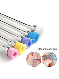   Körömpor tisztító kefe, körömlakk csiszoló fúró tiszta kefefej elektromos körömfúró géphez körömpor eltávolító tartozék eszköz