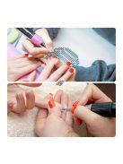 Körömpor tisztító kefe, körömlakk csiszoló fúró tiszta kefefej elektromos körömfúró géphez körömpor eltávolító tartozék eszköz