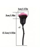 Rózsa virág alakú köröm por ecset, puha sörtéjű smink ecsetek, manikűr pedikűr tisztító eszköz kiegészítő, kozmetikai ecset virágos mintás fogantyúval