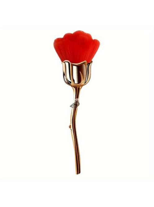 Rózsa virág alakú köröm por ecset, puha sörtéjű smink ecsetek, manikűr pedikűr tisztító eszköz kiegészítő, kozmetikai ecset virágos mintás fogantyúval