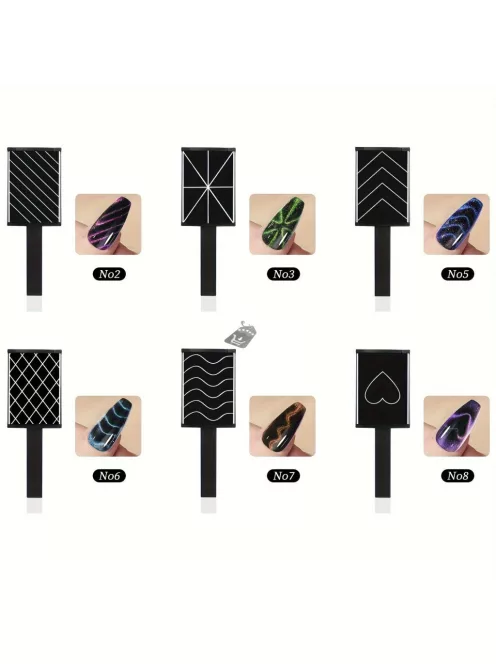 Mágneses pálca 3D mágneses macskaszem gélhez, varázslatos köröm művészeti manikűr eszköz, UV gél mágneses pálca manikűr köröm művészeti eszközök