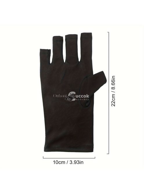 UV kesztyűk gél manikűr szalonokhoz, gél lakk műköröm ujjatlan UV fényű kesztyűk, UV lakk kesztyűk manikűr kesztyűk UV védő kesztyűk otthoni és kültéri használatra