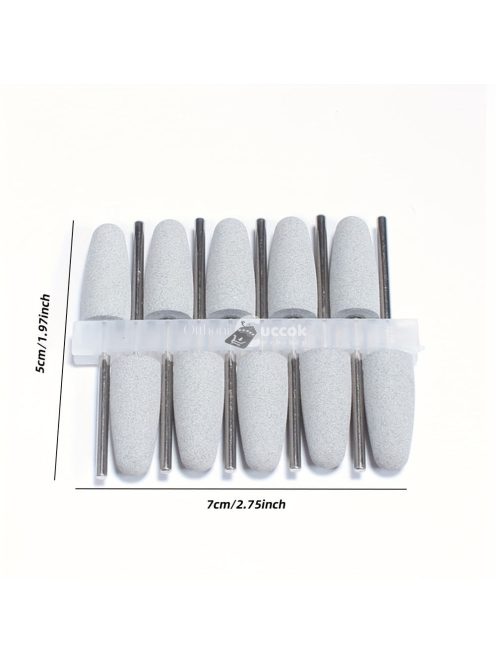 10 db gumi szilikon maró manikűr kövekhez körömfúró gép manikűr kiegészítők körömpuffer polírozó szerszám