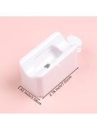 Fehér körömcsillámpor újrahasznosító doboz manikűr Gyűjtse össze a pigmentpor mikrogyöngyöket tartálytartó Kétrétegű tárolótok 2*kanállal+1*tölcsérrel