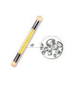 Gradient Sponges körömdíszítő ecsetkészlet 4 cserélhető fejjel – akrilgél, csillámos és púderszedő pöttyező eszközök professzionális körömművészeknek