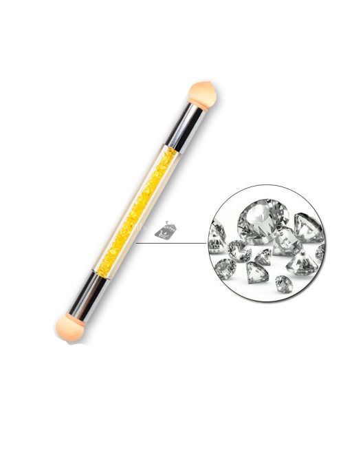 Gradient Sponges körömdíszítő ecsetkészlet 4 cserélhető fejjel – akrilgél, csillámos és púderszedő pöttyező eszközök professzionális körömművészeknek