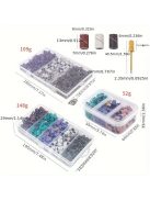 Körömfúró készlet csiszolószalagokkal és keményfém fúrókkal